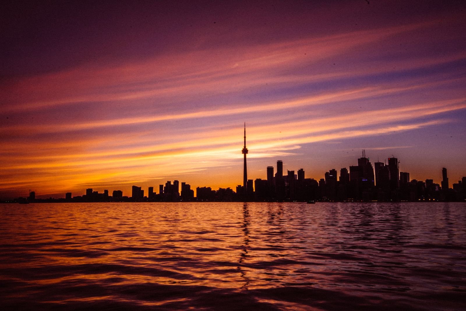 Skyline de Toronto ao pôr do sol - custo de vida no Canadá em 2026